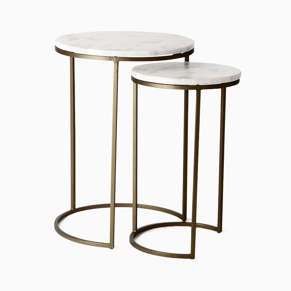Round Nesting Side Tables Set (30 cm) West Elm UK